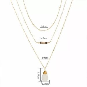 Jewelry - Maurelle Gold Quartz Layered Necklace Jewelry - Maurelle Gold Quartz Layered Necklace